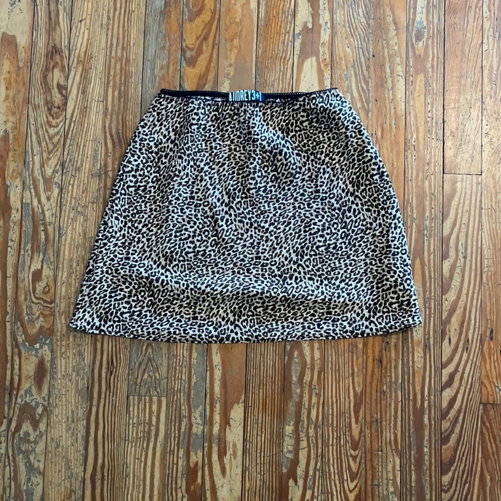 Leopard mini skirt